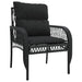 Set mobilier de grădină cu perne, 4 piese, negru, poliratan - WALTI WALTI