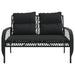 Set mobilier de grădină cu perne, 4 piese, negru, poliratan - WALTI WALTI