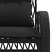 Set mobilier de grădină cu perne, 4 piese, negru, poliratan - WALTI WALTI