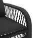 Set mobilier de grădină cu perne, 4 piese, negru, poliratan - WALTI WALTI