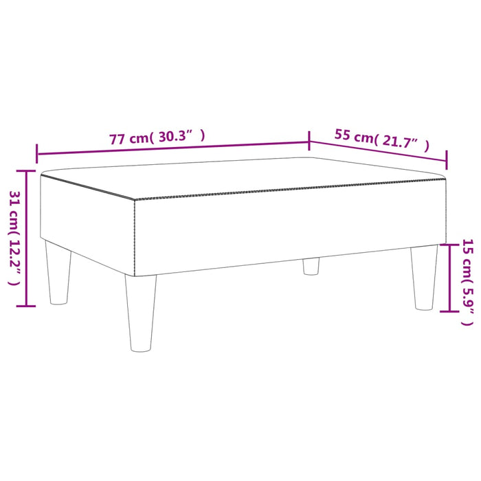 Taburet, negru, 77x55x31 cm, piele artificială - WALTI WALTI