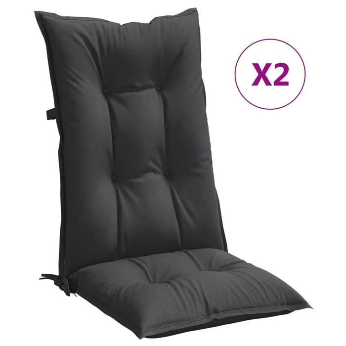 Perne scaun cu spătar înalt, 2 buc. antracit 120x50x7 cm textil WALTI