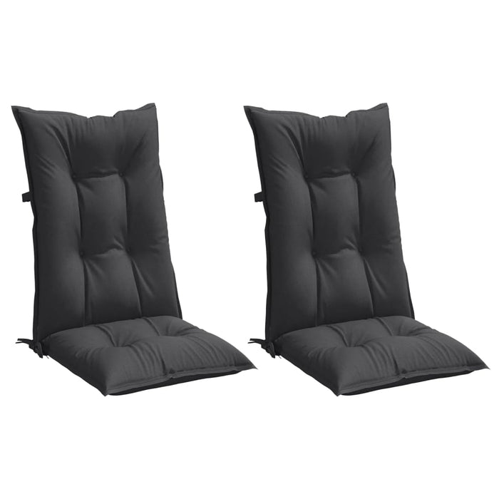 Perne scaun cu spătar înalt, 2 buc. antracit 120x50x7 cm textil WALTI