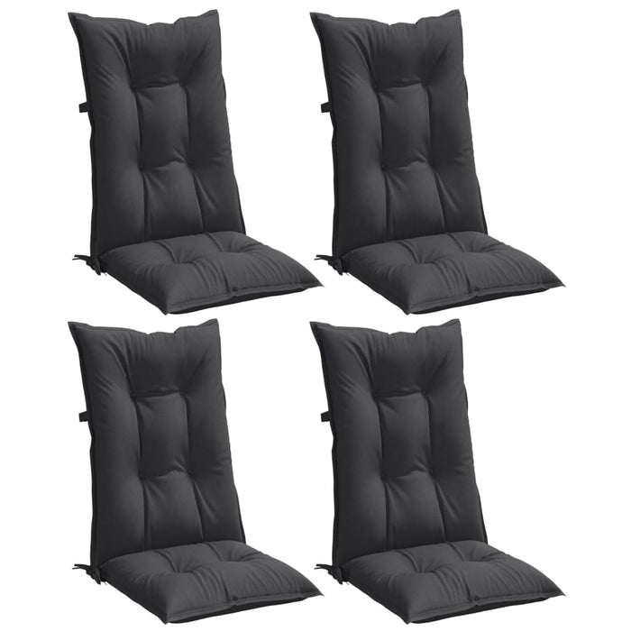 Perne scaun cu spătar înalt, 4 buc. antracit 120x50x7 cm textil WALTI