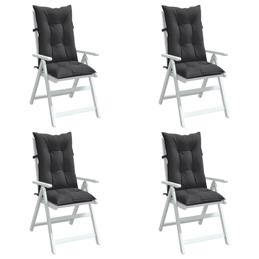 Perne scaun cu spătar înalt, 4 buc. antracit 120x50x7 cm textil - WALTI WALTI
