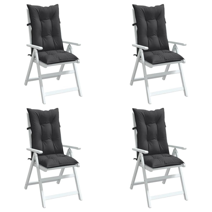 Perne scaun cu spătar înalt, 4 buc. antracit 120x50x7 cm textil WALTI