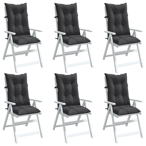 Perne scaun cu spătar înalt, 6 buc. antracit 120x50x7 cm textil - WALTI WALTI