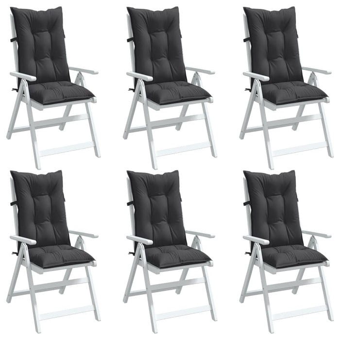 Perne scaun cu spătar înalt, 6 buc. antracit 120x50x7 cm textil WALTI