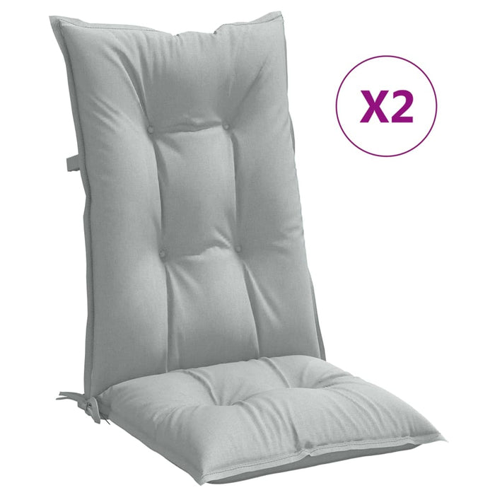 Perne scaun cu spătar înalt 2 buc. melanj gri 120x50x7cm textil WALTI