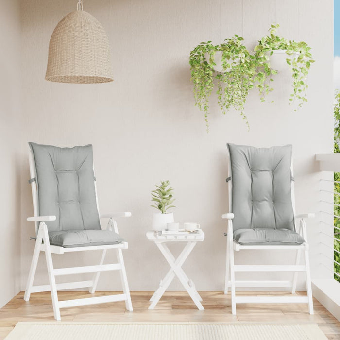 Perne scaun cu spătar înalt 2 buc. melanj gri 120x50x7cm textil WALTI