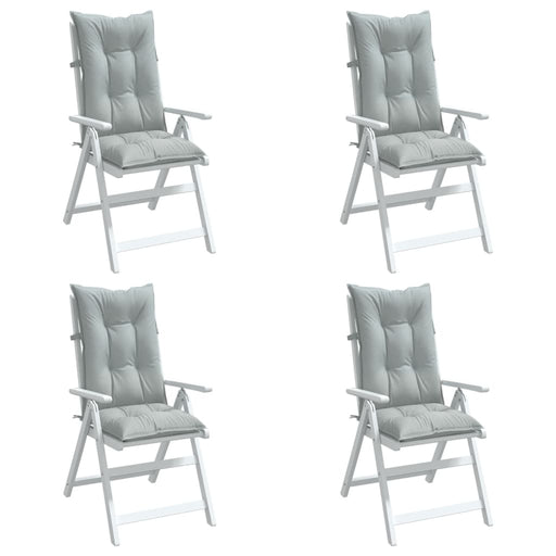 Perne scaun cu spătar înalt 4 buc. melanj gri 120x50x7cm textil - WALTI WALTI