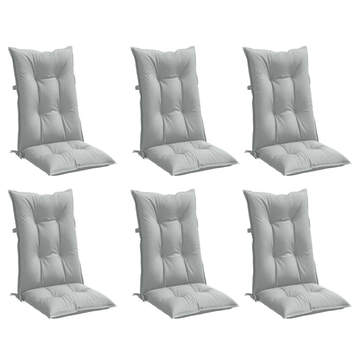 Perne scaun cu spătar înalt 6 buc. melanj gri 120x50x7cm textil WALTI