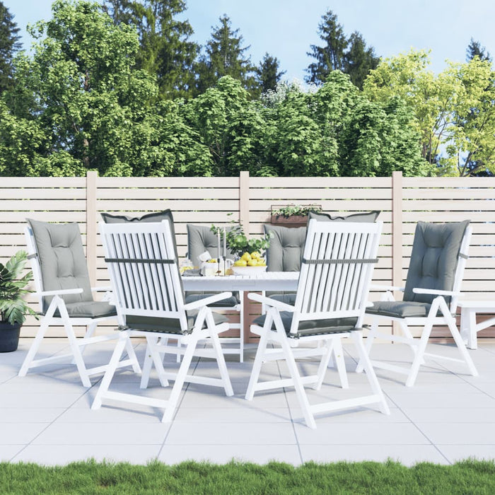 Perne scaun cu spătar înalt 6 buc. melanj gri 120x50x7cm textil WALTI