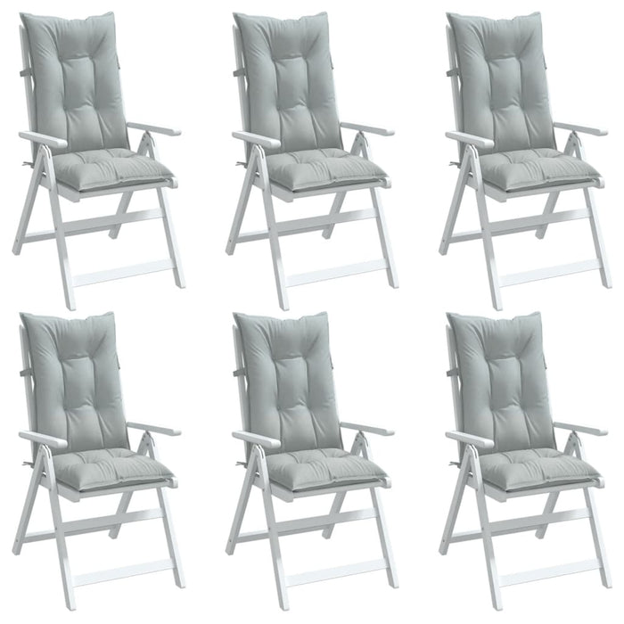 Perne scaun cu spătar înalt 6 buc. melanj gri 120x50x7cm textil WALTI