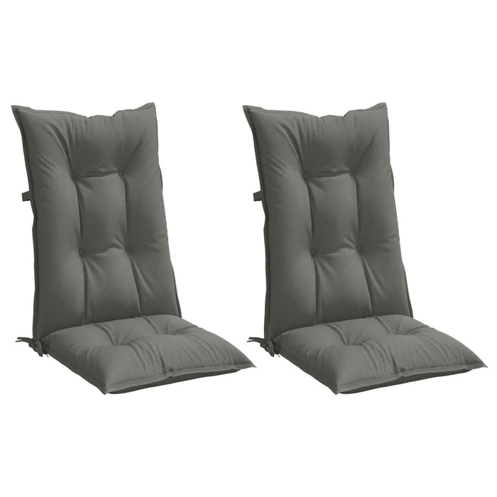 Perne scaun cu spătar înalt 2 buc. melanj gri 120x50x7cm textil WALTI