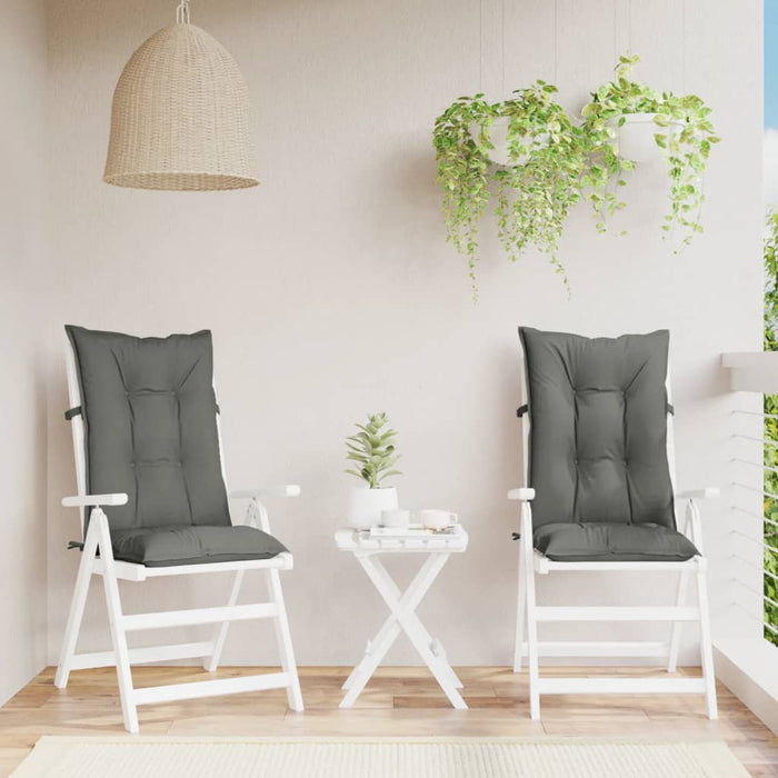 Perne scaun cu spătar înalt 2 buc. melanj gri 120x50x7cm textil WALTI