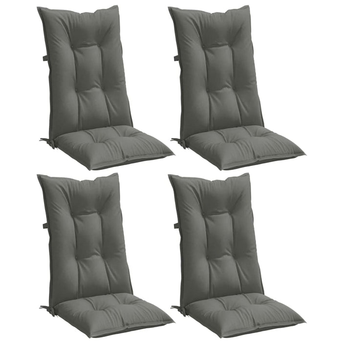 Perne scaun cu spătar înalt 4 buc. melanj gri 120x50x7cm textil WALTI