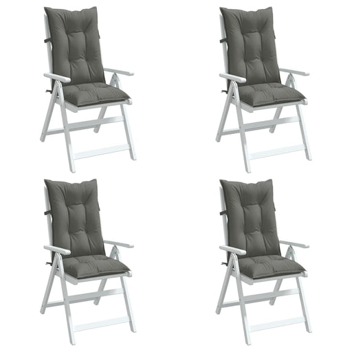 Perne scaun cu spătar înalt 4 buc. melanj gri 120x50x7cm textil - WALTI WALTI