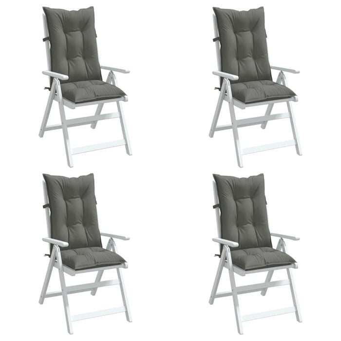 Perne scaun cu spătar înalt 4 buc. melanj gri 120x50x7cm textil WALTI
