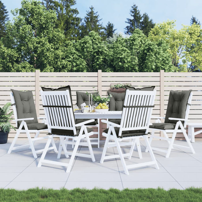 Perne scaun cu spătar înalt 6 buc. melanj gri 120x50x7cm textil WALTI