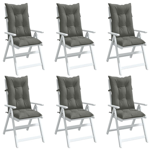 Perne scaun cu spătar înalt 6 buc. melanj gri 120x50x7cm textil - WALTI WALTI