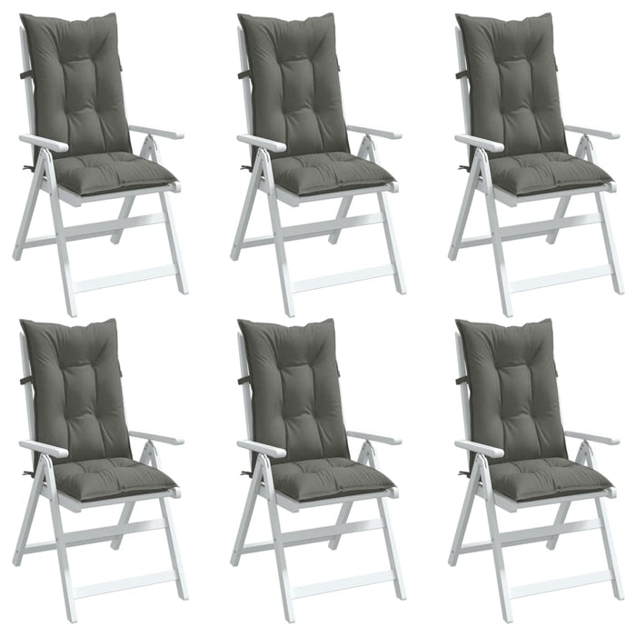 Perne scaun cu spătar înalt 6 buc. melanj gri 120x50x7cm textil WALTI