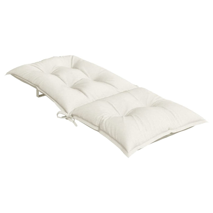 Perne scaun spătar înalt, 2 buc. melanj crem 120x50x7 cm textil WALTI