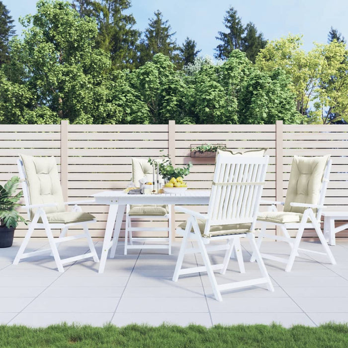 Perne scaun spătar înalt, 4 buc. melanj crem 120x50x7 cm textil WALTI