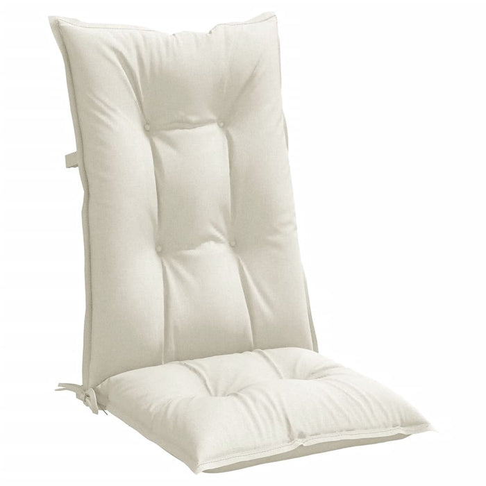 Perne scaun spătar înalt, 4 buc. melanj crem 120x50x7 cm textil WALTI