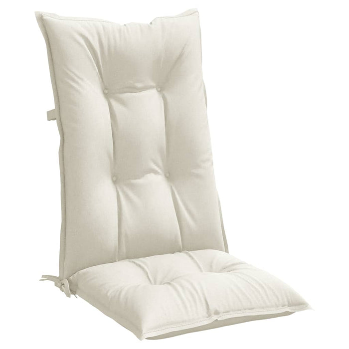 Perne scaun spătar înalt, 6 buc. melanj crem 120x50x7 cm textil WALTI