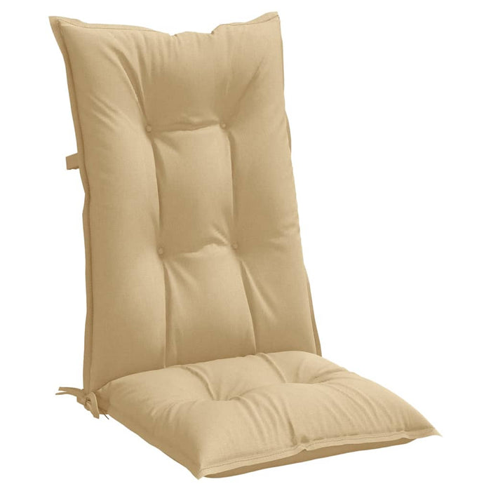 Perne scaun cu spătar înalt 2 buc. melanj bej 120x50x7cm textil WALTI