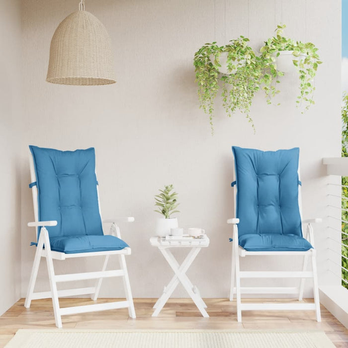 Perne scaun spătar înalt 2buc melanj albastru 120x50x7cm textil - WALTI WALTI
