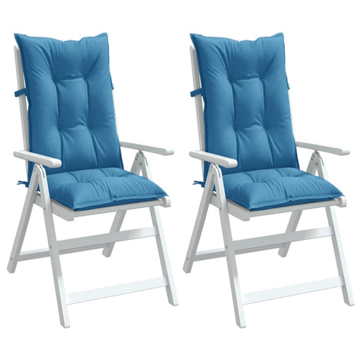 Perne scaun spătar înalt 2buc melanj albastru 120x50x7cm textil - WALTI WALTI