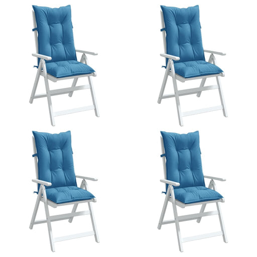 Perne scaun spătar înalt 4buc melanj albastru 120x50x7cm textil - WALTI WALTI