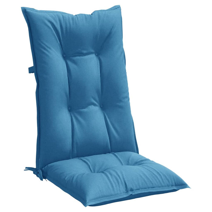 Perne scaun spătar înalt 6buc melanj albastru 120x50x7cm textil WALTI