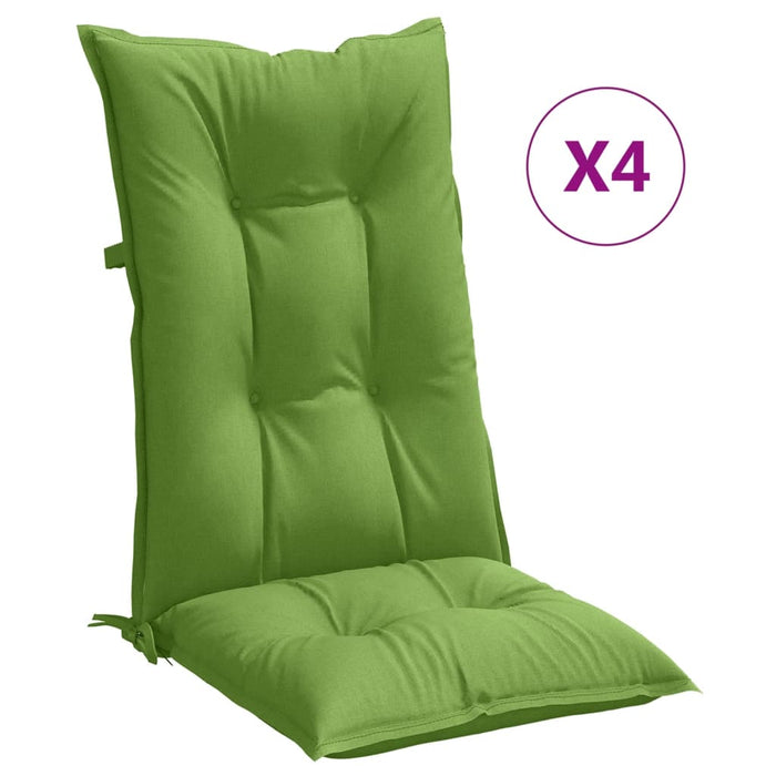 Perne scaun spătar înalt 4 buc. melanj verde 120x50x7 cm textil WALTI