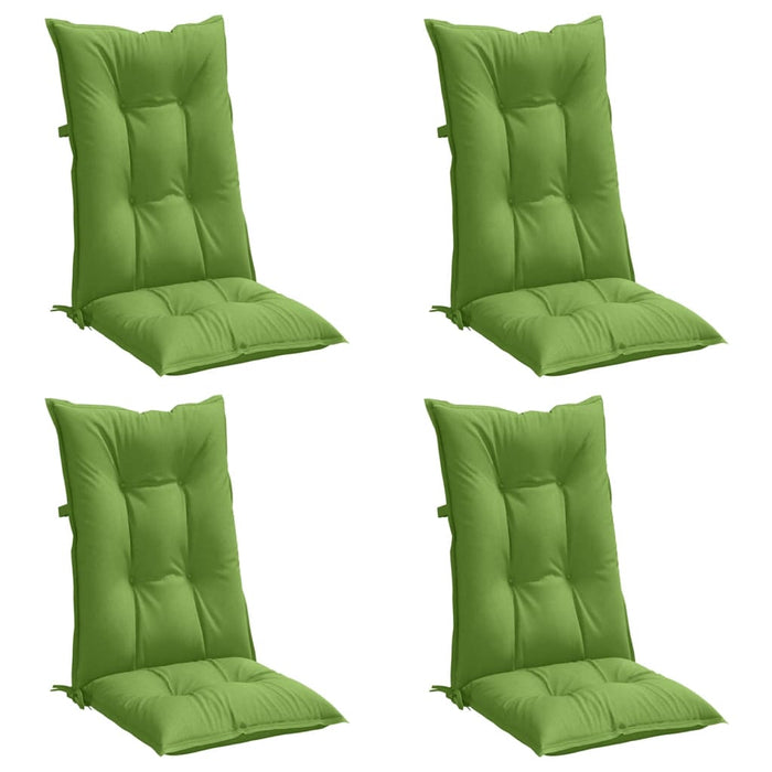 Perne scaun spătar înalt 4 buc. melanj verde 120x50x7 cm textil WALTI