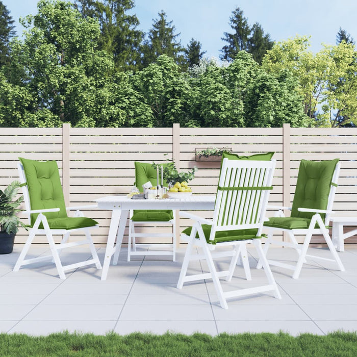 Perne scaun spătar înalt 4 buc. melanj verde 120x50x7 cm textil WALTI