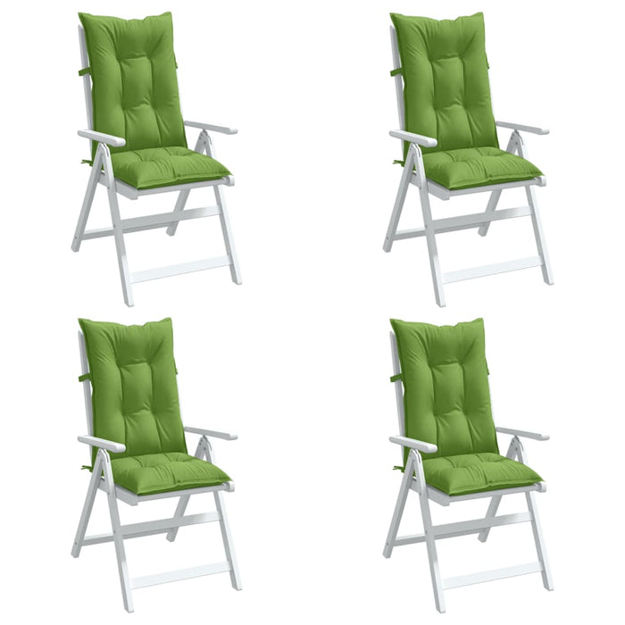 Perne scaun spătar înalt 4 buc. melanj verde 120x50x7 cm textil WALTI