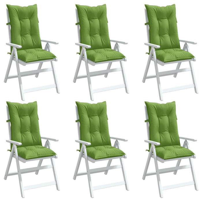 Perne scaun spătar înalt 6 buc. melanj verde 120x50x7 cm textil WALTI