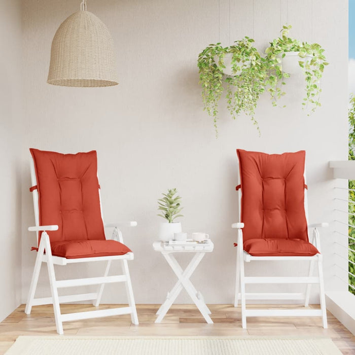 Perne scaun spătar înalt, 2 buc. melanj roșu 120x50x7 cm textil WALTI