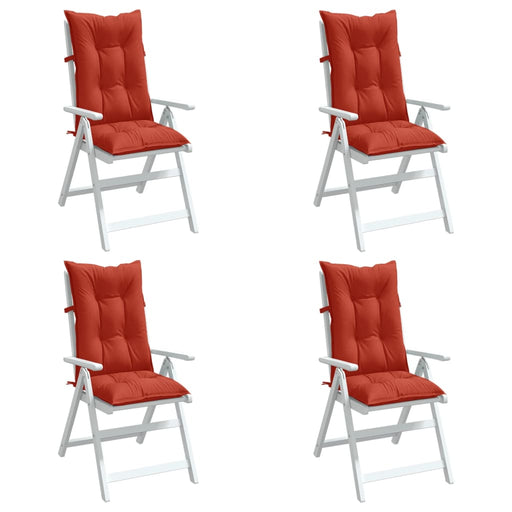 Perne scaun spătar înalt, 4 buc. melanj roșu 120x50x7 cm textil - WALTI WALTI