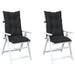 Set de perne pentru scaun cu spătar înalt 2 pcs Melanj negru - WALTI WALTI