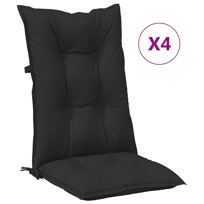 Set de perne pentru scaun cu spătar înalt 4 pcs Melanj negru WALTI