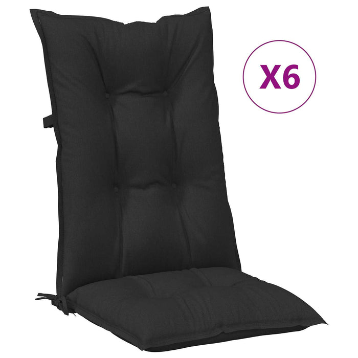 Set de perne pentru scaun cu spătar înalt 6 pcs Melanj negru WALTI