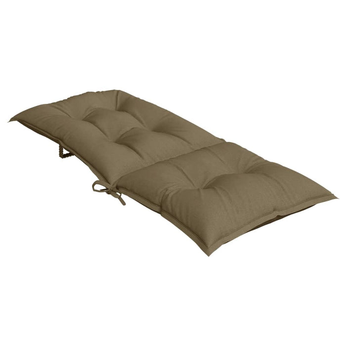 Perne scaun cu spătar înalt 2 buc. gri taupe 120x50x7 cm textil WALTI