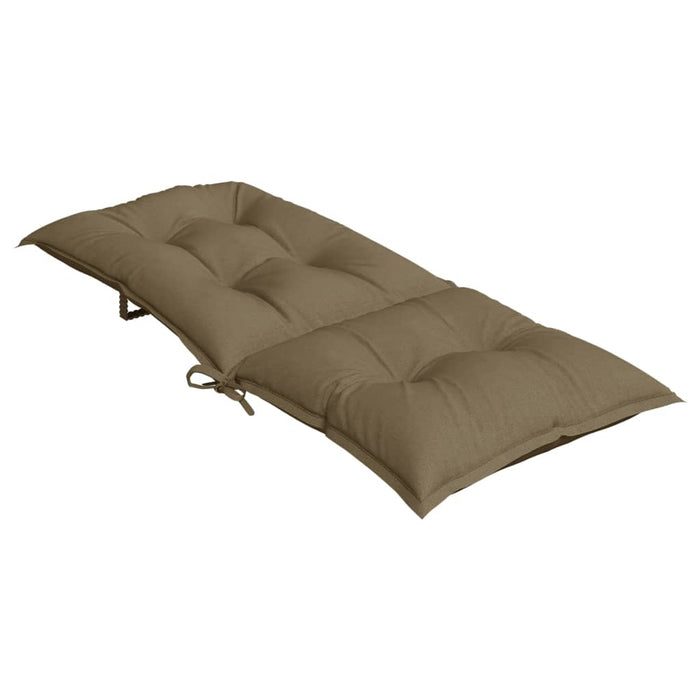 Perne scaun cu spătar înalt 4 buc. gri taupe 120x50x7 cm textil WALTI