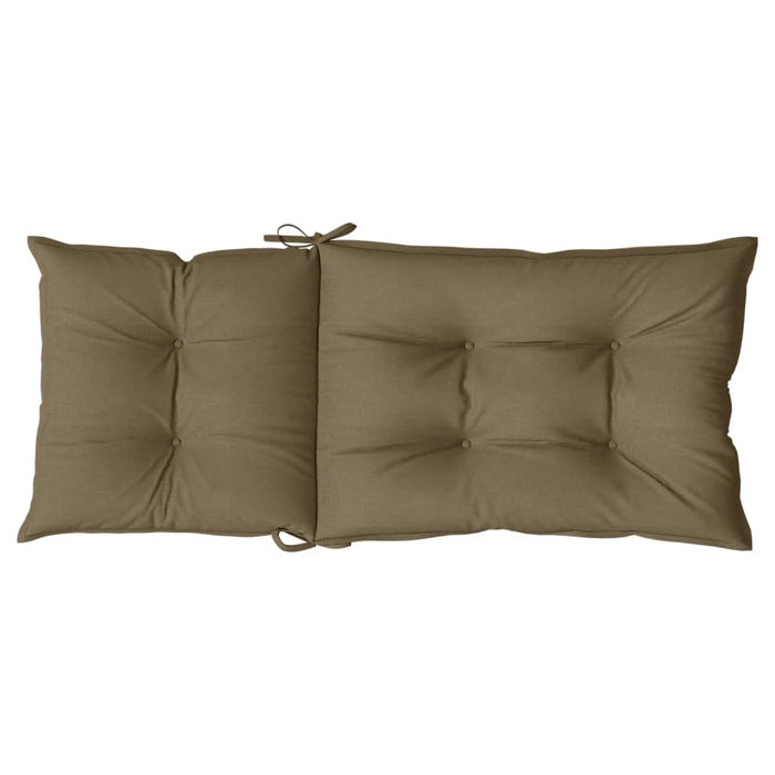 Perne scaun cu spătar înalt 4 buc. gri taupe 120x50x7 cm textil WALTI