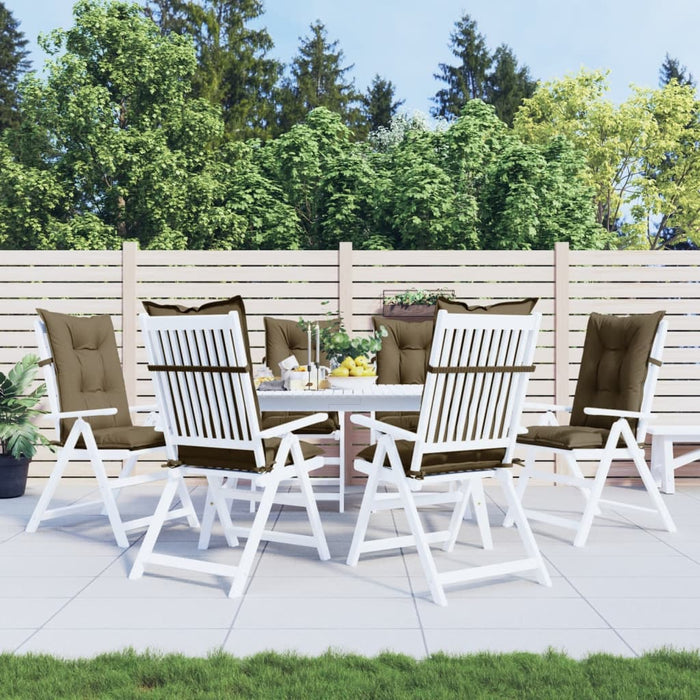 Perne scaun cu spătar înalt 6 buc. gri taupe 120x50x7 cm textil WALTI