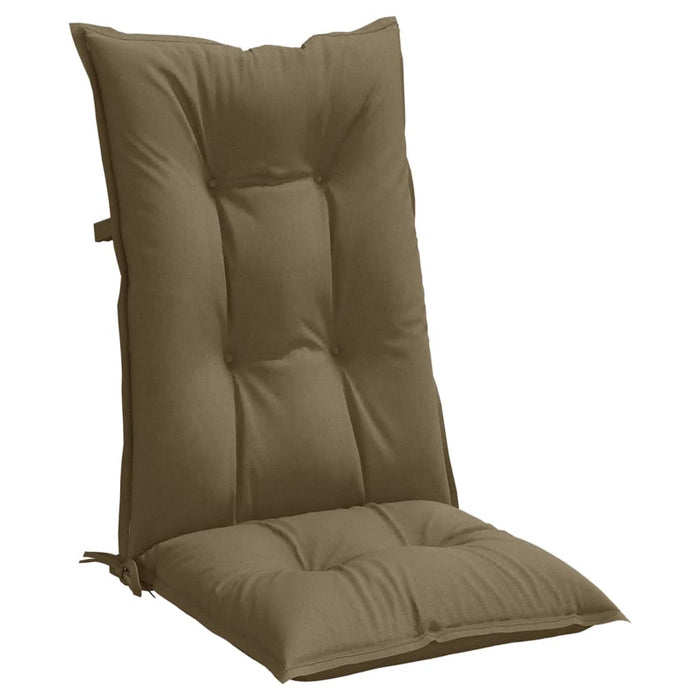 Perne scaun cu spătar înalt 6 buc. gri taupe 120x50x7 cm textil WALTI